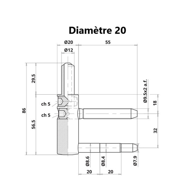 Exacta | mâle réglable